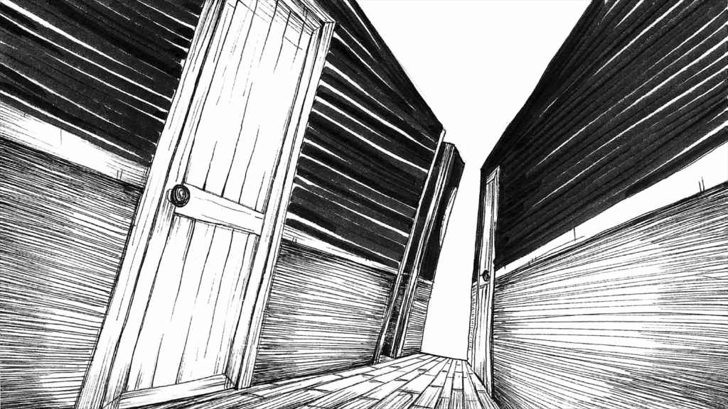 Hallway A in "Is it Paranoia If They're Watching You"